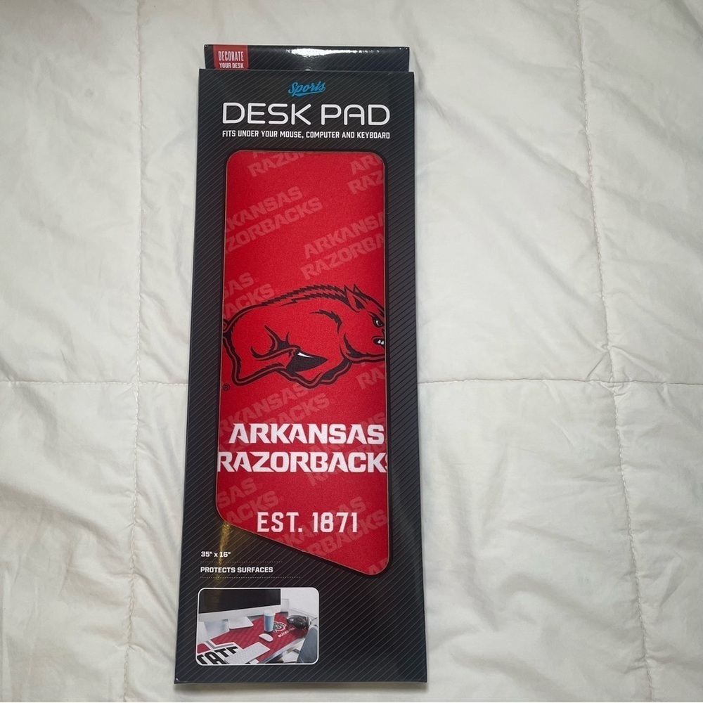 Arkansas Razorbacks Red Desk Pad